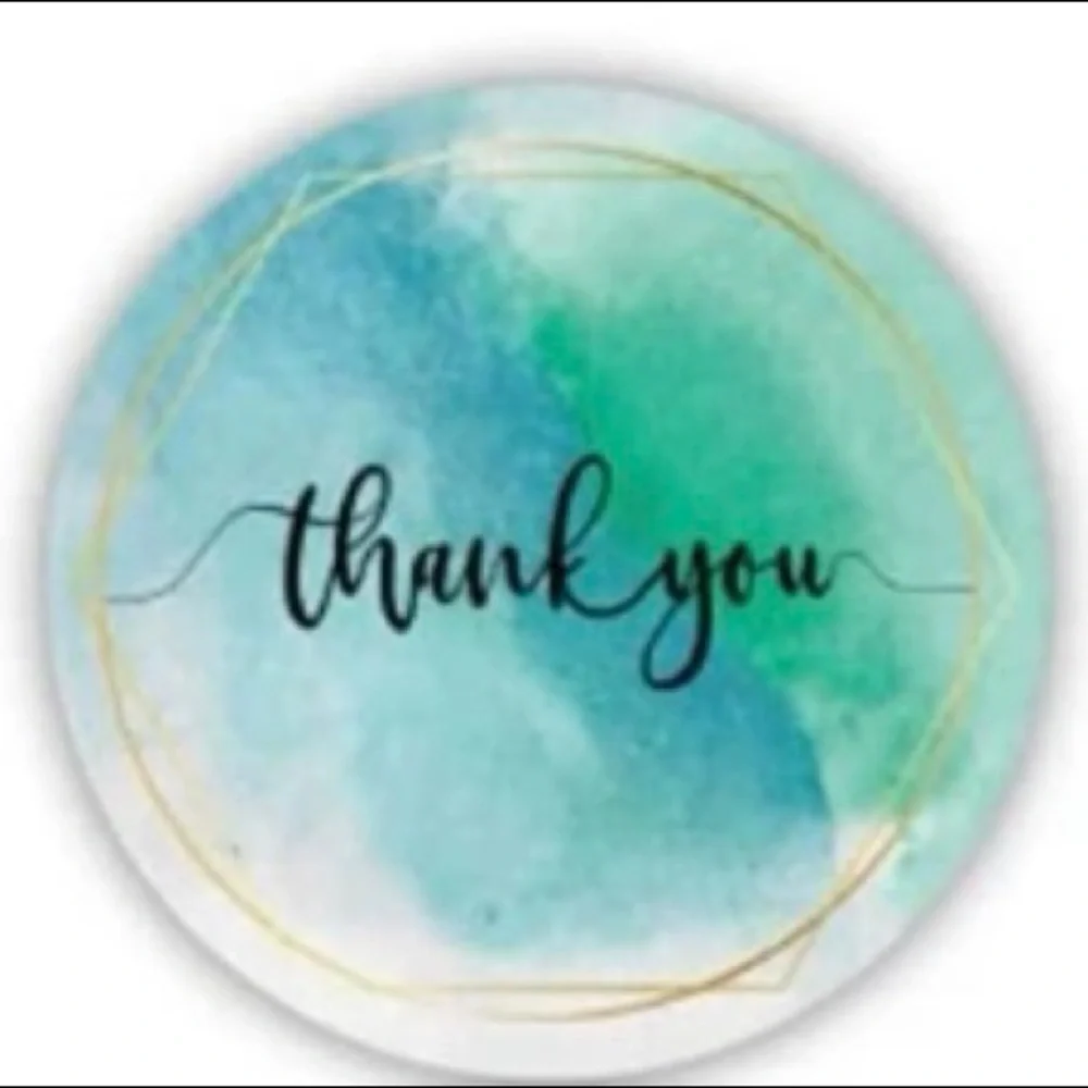 ⭐️ 3 for $22 ~ 300 ct. 1” Watercolor Thank you stickers / labels
